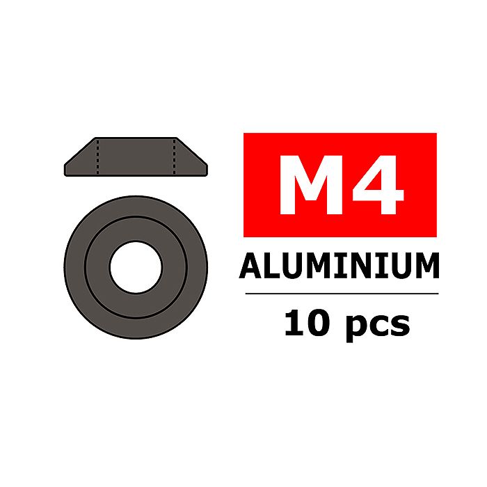 Team Corally Aluminium Washer For M4 Button Head Screws O