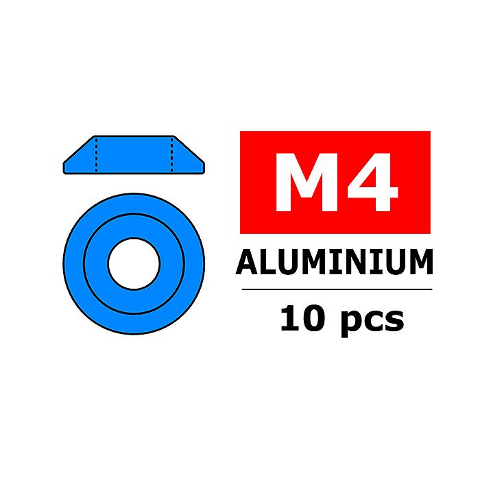 Team Corally Aluminium Washer For M4 Button Head Screws O
