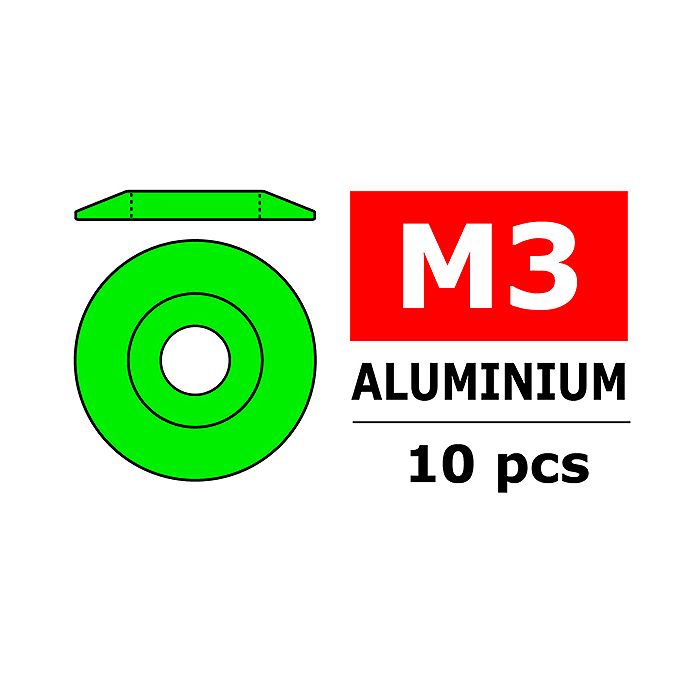Team Corally Aluminium Washer For M3 Button Head Screws O