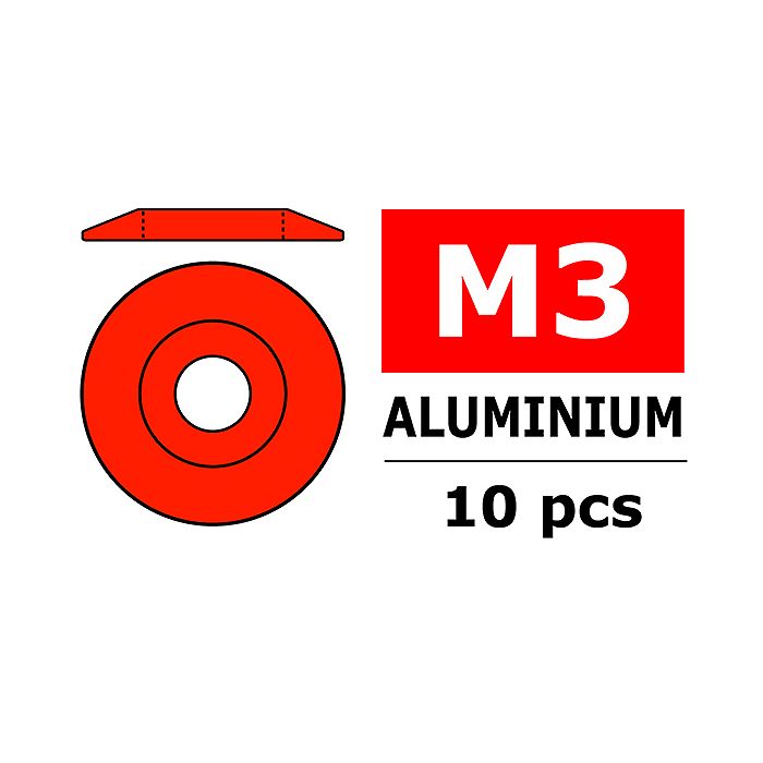 Team Corally Aluminium Washer For M3 Button Head Screws O