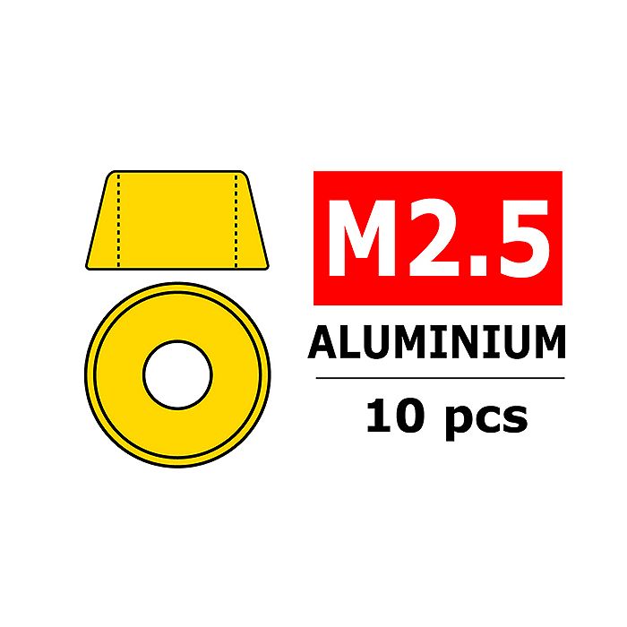 Team Corally Aluminium Washer For M2.5 Socket Head Screws