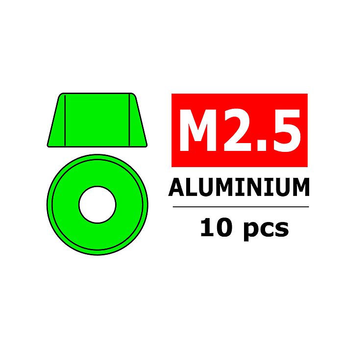 Team Corally Aluminium Washer For M2.5 Socket Head Screws