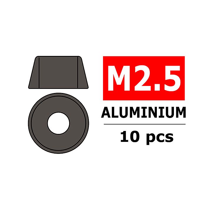 Team Corally Aluminium Washer For M2.5 Socket Head Screws