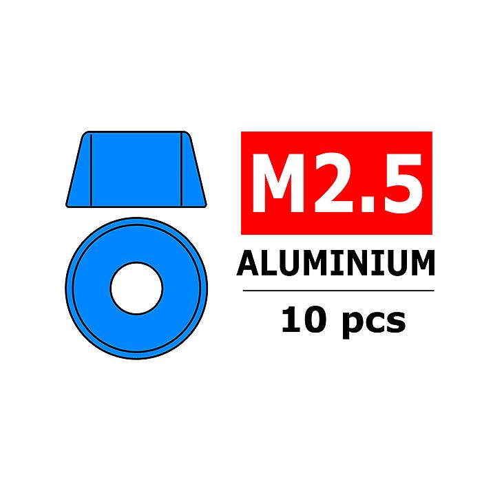 Team Corally Aluminium Washer For M2.5 Socket Head Screws