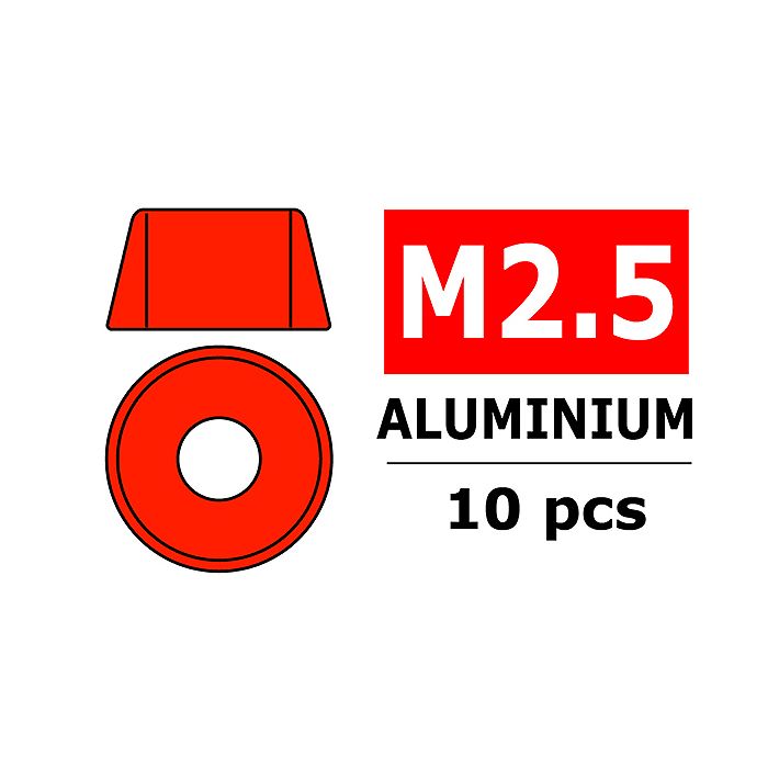 Team Corally Aluminium Washer For M2.5 Socket Head Screws