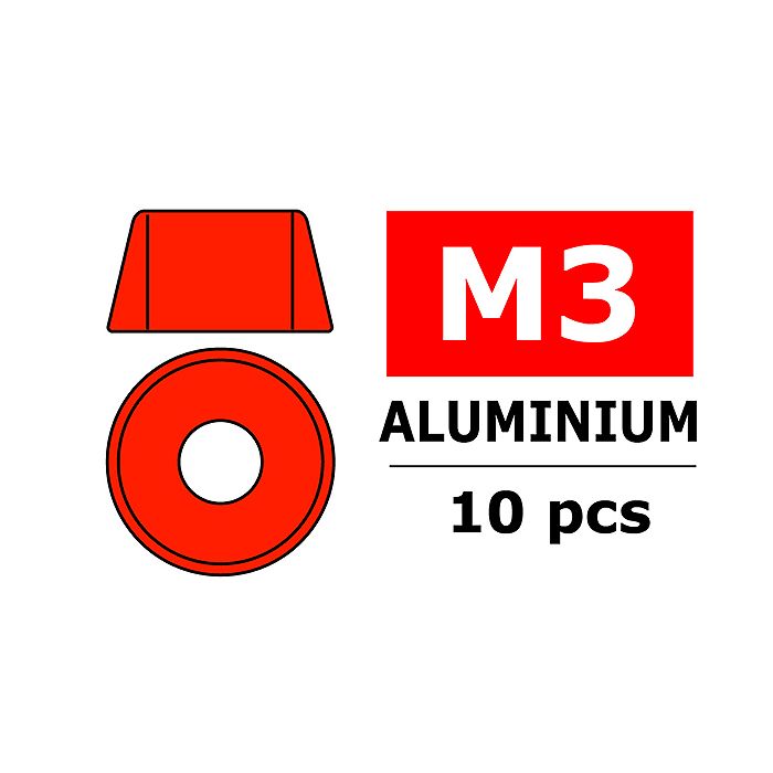 Team Corally Aluminium Washer For M3 Socket Head Screws O