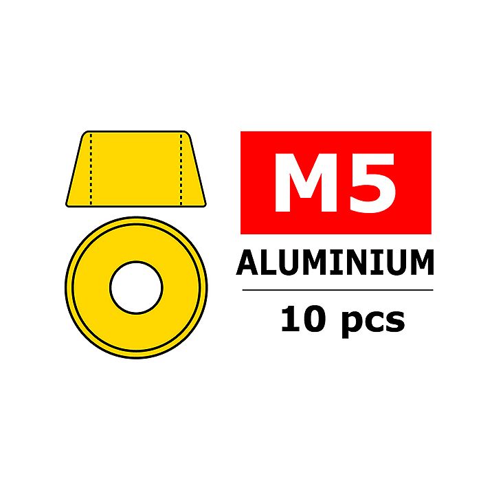 Team Corally Aluminium Washer For M5 Socket Head Screws O
