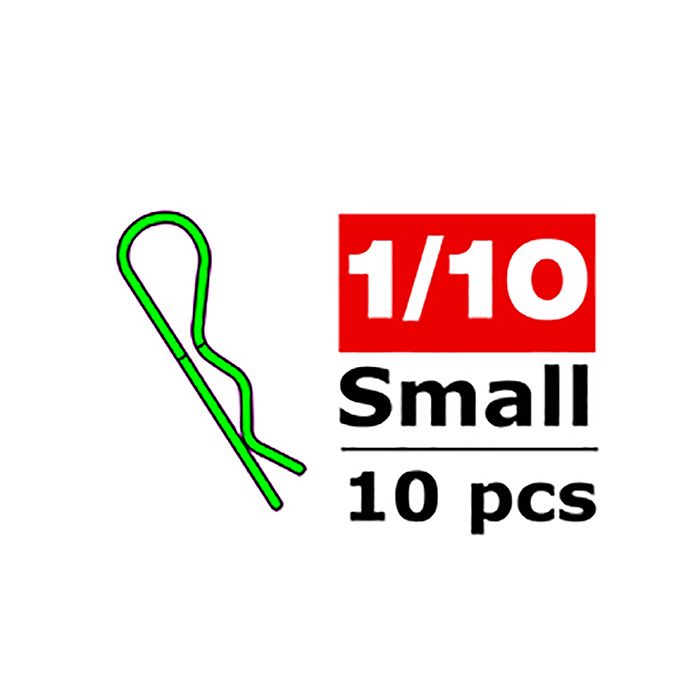Corally Body Clips 45 Bent Sm All Green 10 Pcs