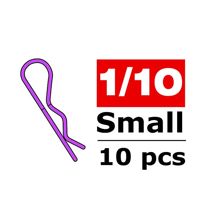 Corally Body Clips 45 Bent Sm All Purple 10 Pcs