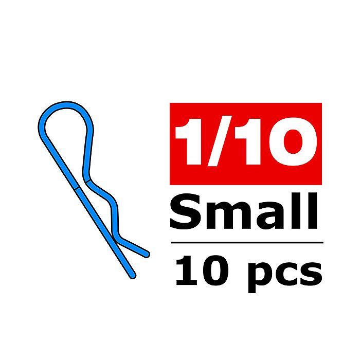 Corally Body Clips 45 Bent Sm All Blue 10 Pcs