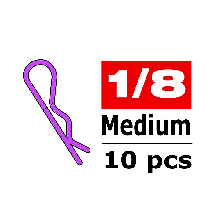 Corally Body Clips 45 Bent Me Dium Purple 10 Pcs