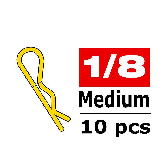 Corally Body Clips 45 Bent Me Dium Gold 10 Pcs