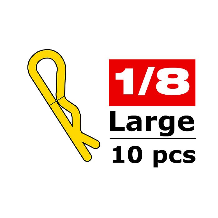 Corally Body Clips 45 Bent La Rge Gold 10 Pcs