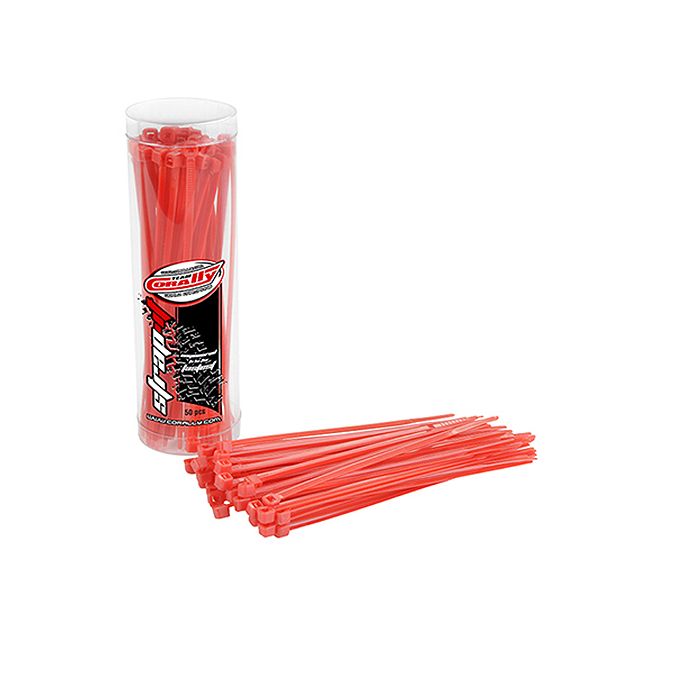 Corally Strapit Cable Tie Raps Red 2.5x100mm 50 Pcs