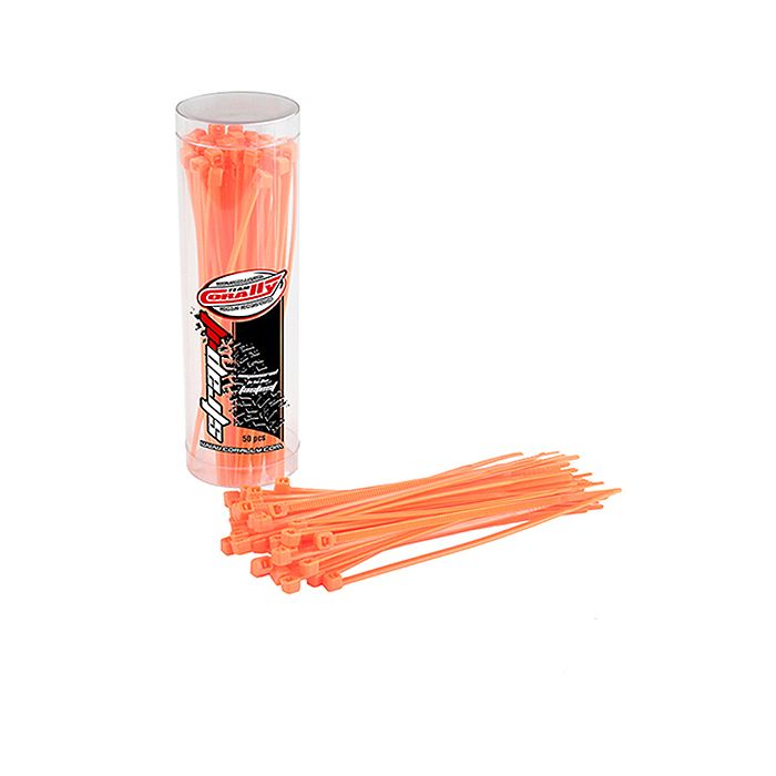 Corally Strapit Cable Tie Raps Orange 2.5x100mm 50 Pcs
