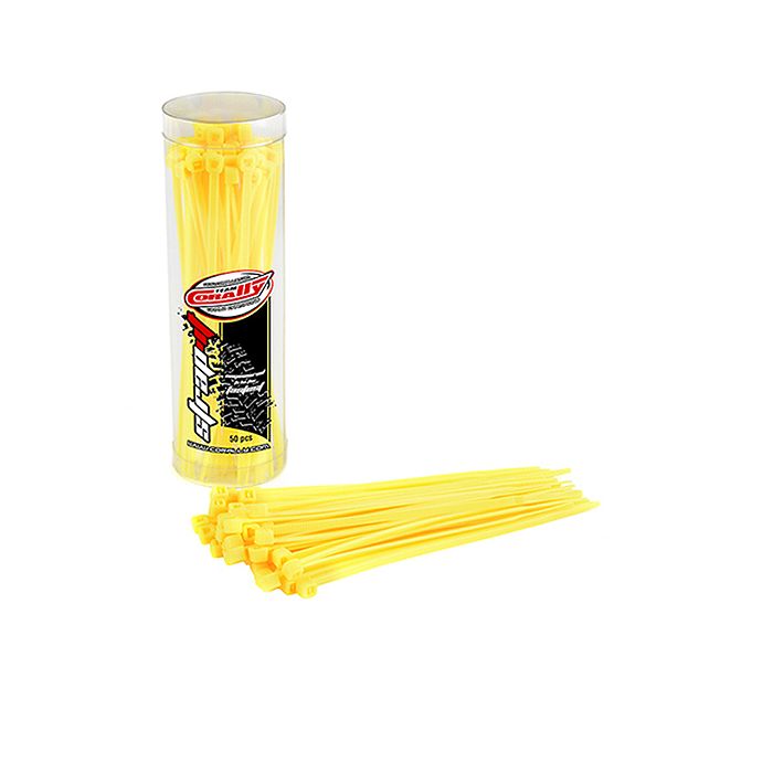 Corally Strapit Cable Tie Raps Yellow 2.5x100mm 50 Pcs