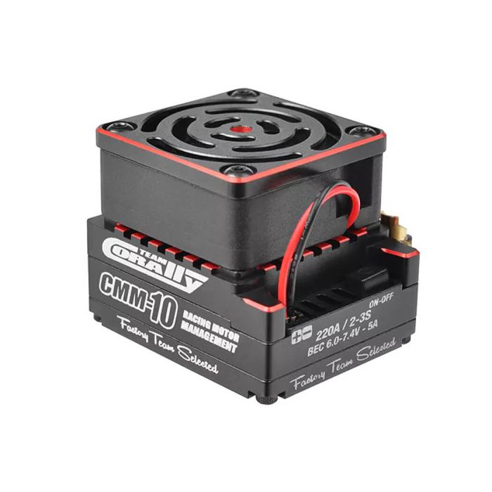 Team Corally CMM-10 Racing ESC Sensored 2-3s 220A Black/Red