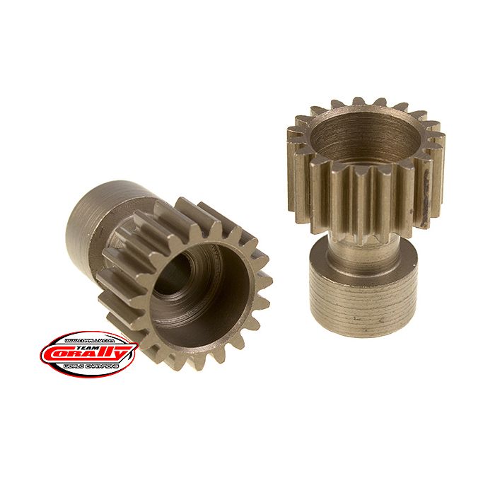 Corally 48 Dp Pinion Long Boss Hardened Steel 19 Teeth Dia. 3.17mm