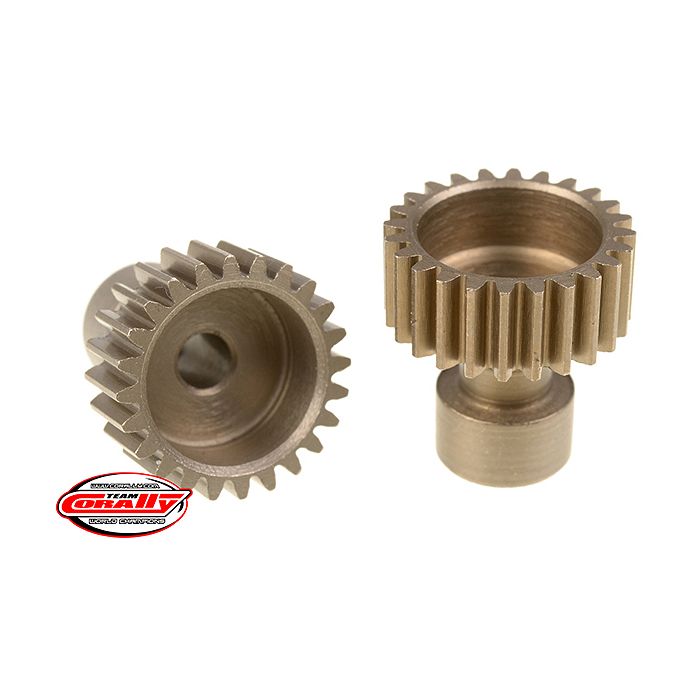 Corally 48 Dp Pinion Long Boss Hardened Steel 24 Teeth Dia. 3.17mm