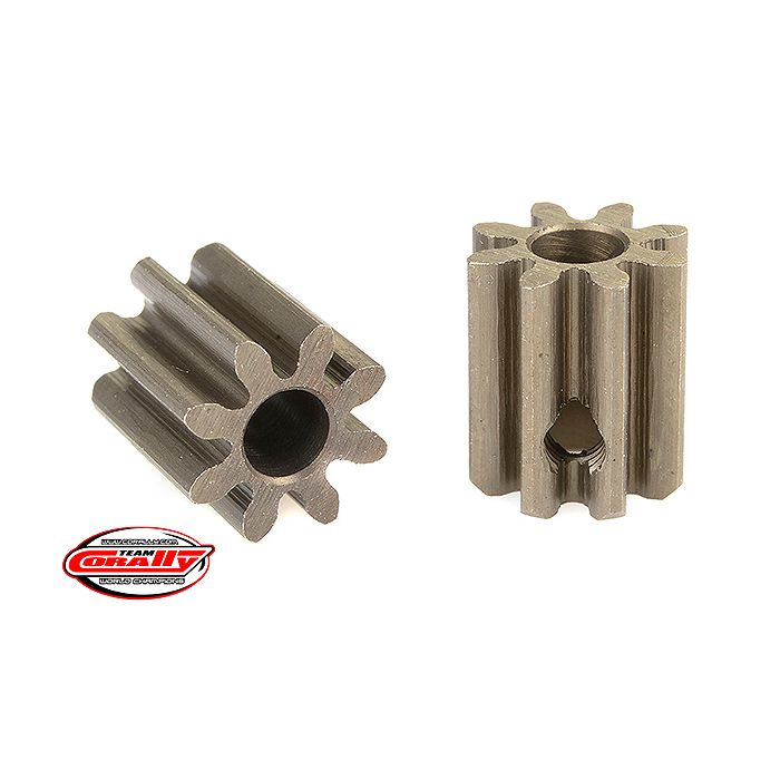 Corally 32 Dp Pinion Short Hardened Steel 8 Teeth Shaft Dia. 3.17mm