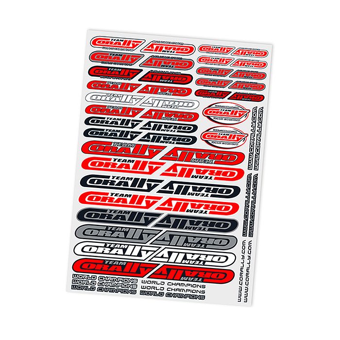Corally Sponsor Sticker Sheet A4 Non Cut