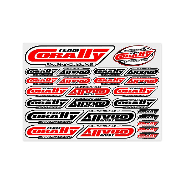 Corally Sponsor Sticker Sheet Corally Precut 210x148mm 1 Pc