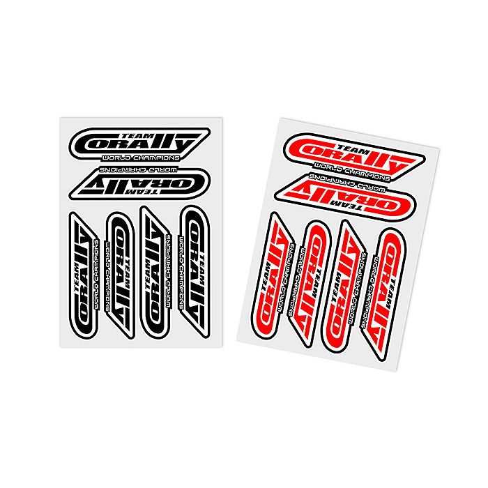 Corally Sponsor Sticker Sheet Corally Precut 105x75mm 2 Pcs