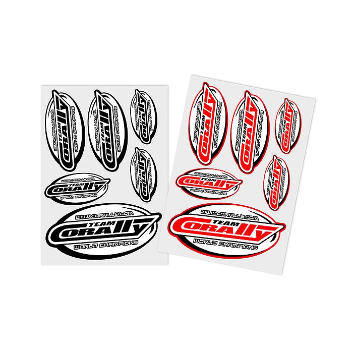 Corally Sponsor Sticker Sheet Corally Precut 105x148mm 2 Pcs