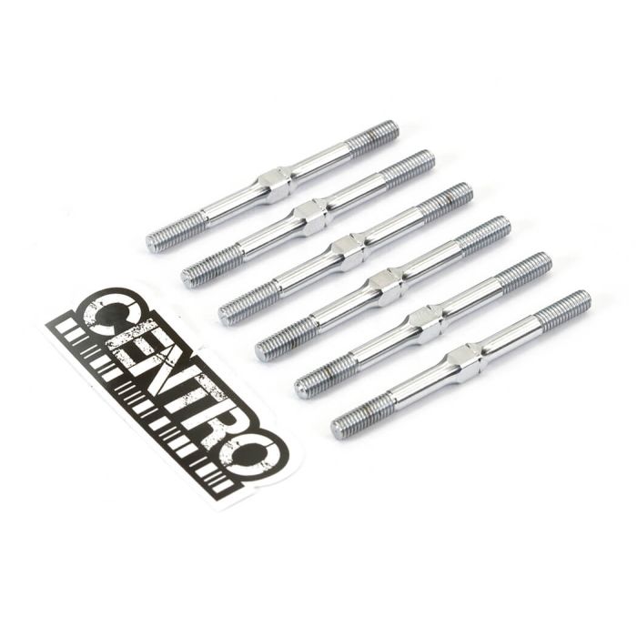Centro RC10B7 Titanium Turnbuckle Set (6pc) - Silver