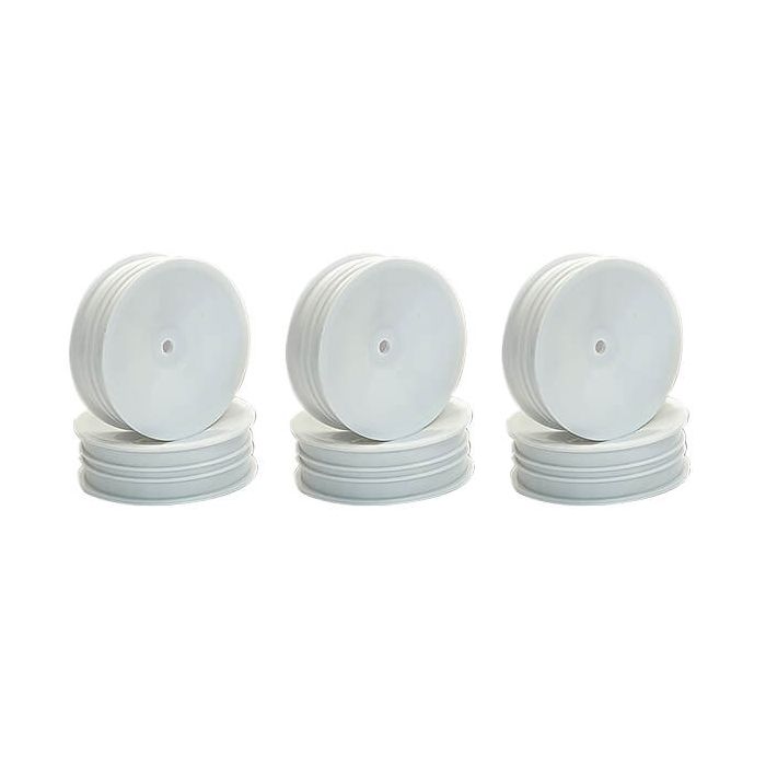 Centro 1/10 Dished Buggy Front 2WD Slim Wheel White - 3 Pairs