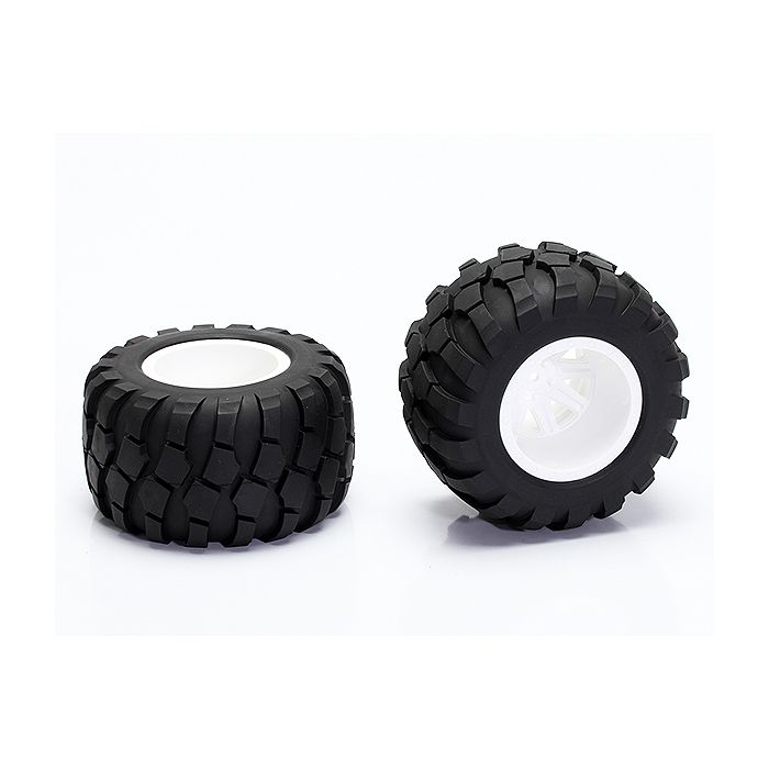 CEN Racing Wheel & Tire Glued (White)
