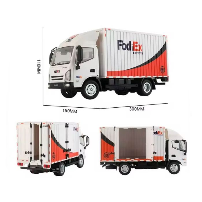 Huina 1:18 Delivery Container Truck RTR RC Luton Van w/working doors, lights & sound!