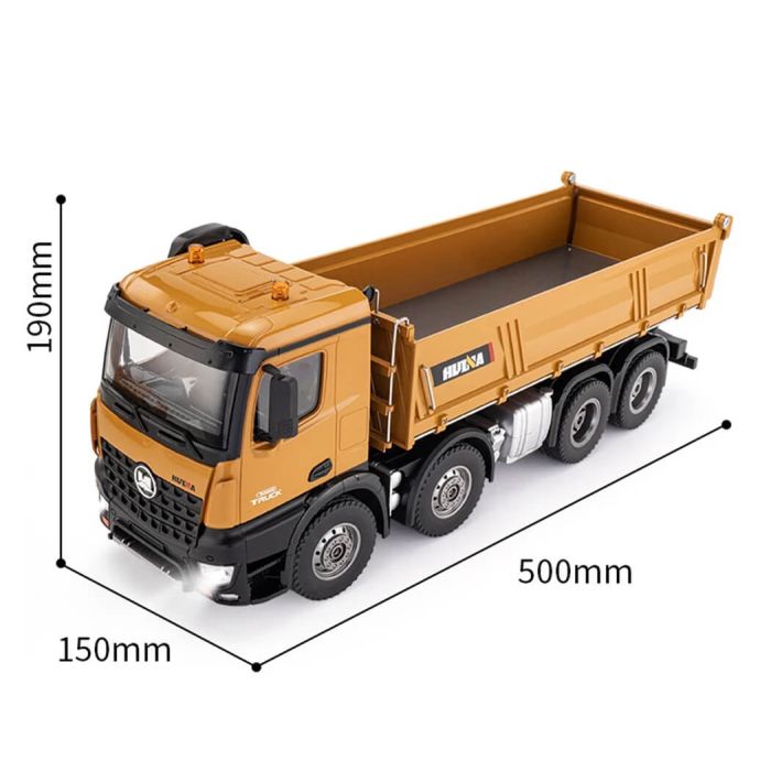 Huina RC 1:14 Tipper Dump Truck 12 Channel 8 Wheel Lorry w/ Metal Parts