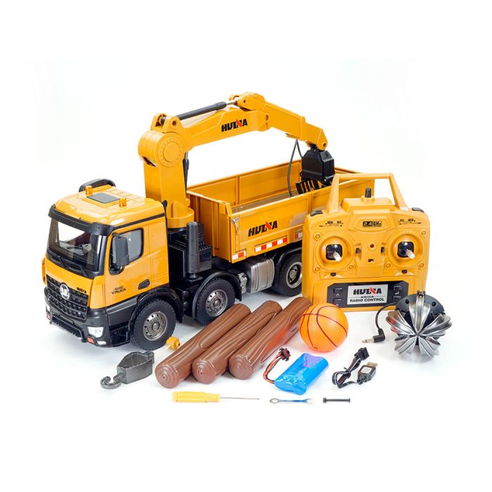 Huina 1:14 RC Timber Grab 8-Wheeler Dump Truck