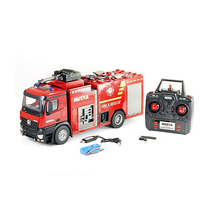 Huina RC Fire Engine Truck - Working Lights, Sound & Water Cannon!