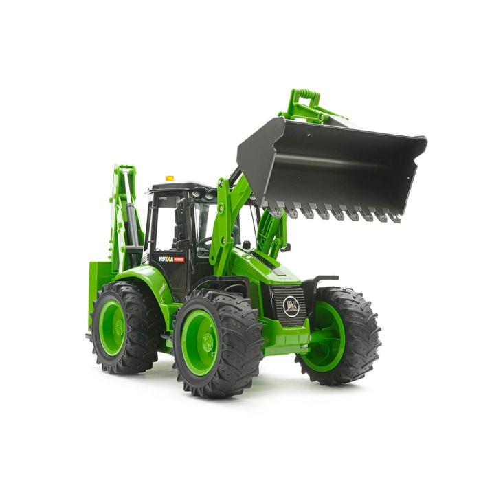 Huina 1/14 RC Backhoe Excavator Tractor w/Metal Bucket, Lights, Sound