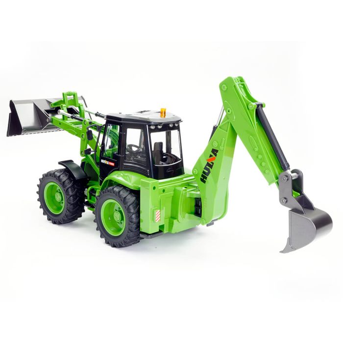 Huina 1/14 RC Backhoe Excavator Tractor w/Metal Bucket, Lights, Sound