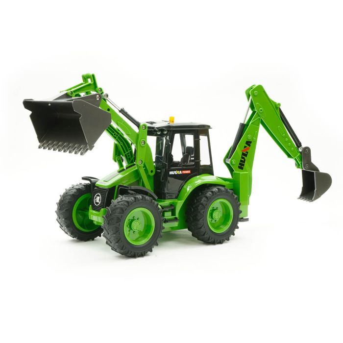 Huina 1/14 RC Backhoe Excavator Tractor w/Metal Bucket, Lights, Sound