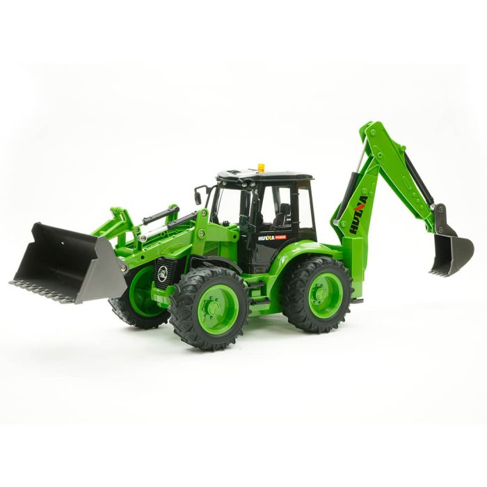 Huina 1/14 RC Backhoe Excavator Tractor w/Metal Bucket, Lights, Sound