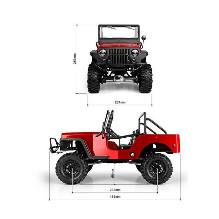 Gmade 1:10 GS01 Sawback 4ls RC Truck Jeep Scale Crawler Kit