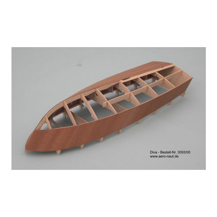 Aero-Naut Diva Radio Control Cabin Cruiser Boat Wooden Kit 