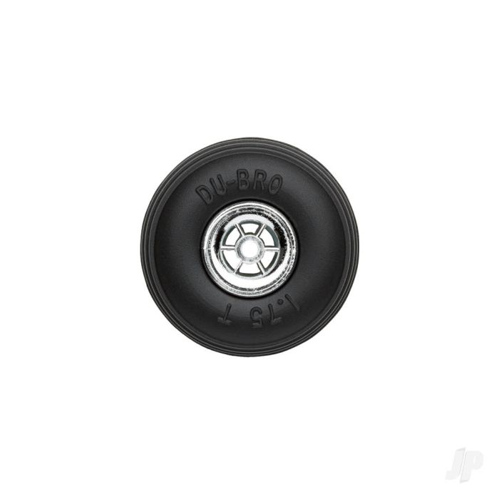 Dubro 1-3/4in Diameter Chrome Treaded Wheels (2) For RC Model Planes