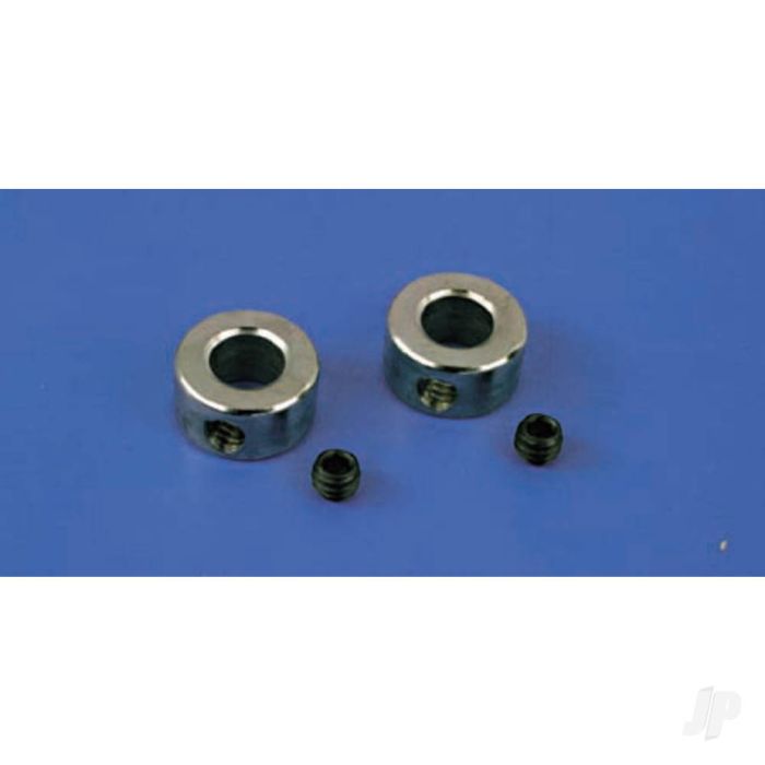 Dubro 5/32in Plated Brass Dura-Collars (4mm) (12 pcs per package)