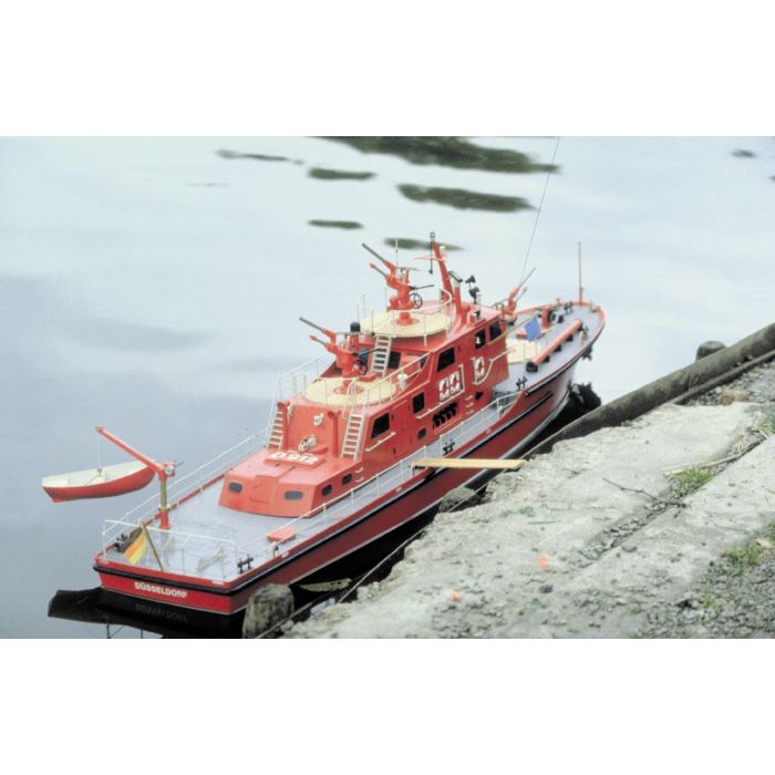 Dusseldorf Fire-Fighting Boat with Fittings - 1:25 Scale Krick Robbe RC Model Kit