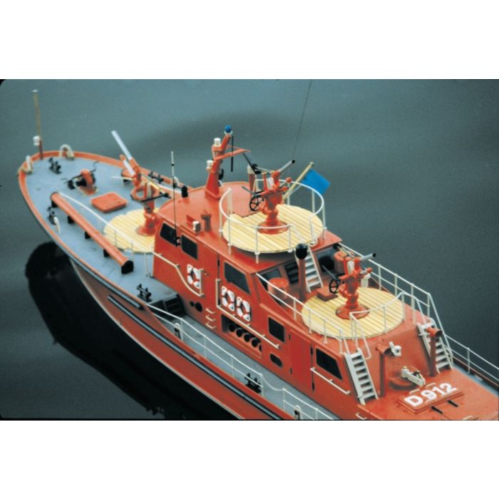 Dusseldorf Fire-Fighting Boat with Fittings - 1:25 Scale Krick Robbe RC Model Kit
