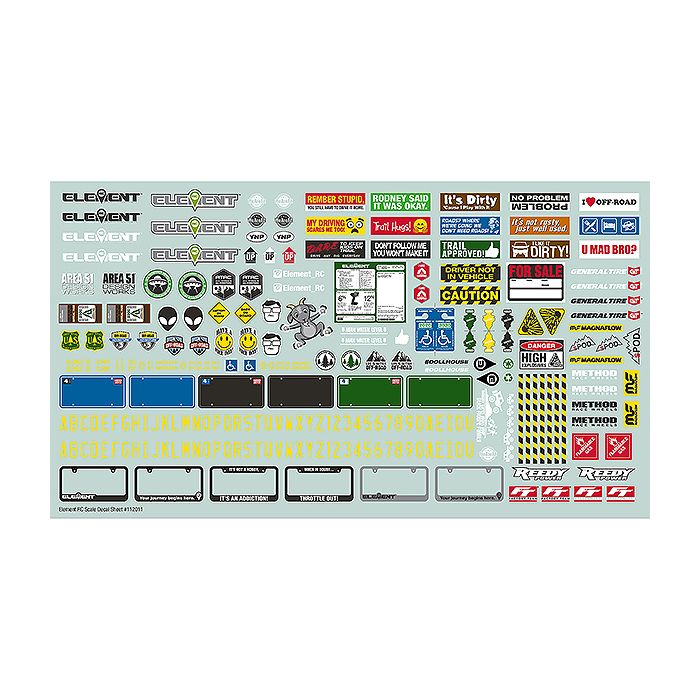 Element RC Element Scale Decal Sheet