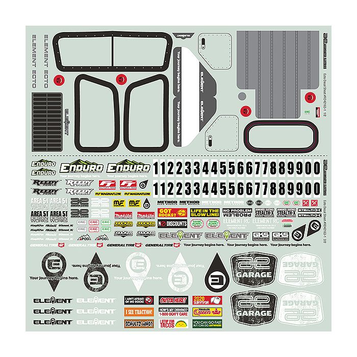 Element RC Enduro Ecto Decal Sheet