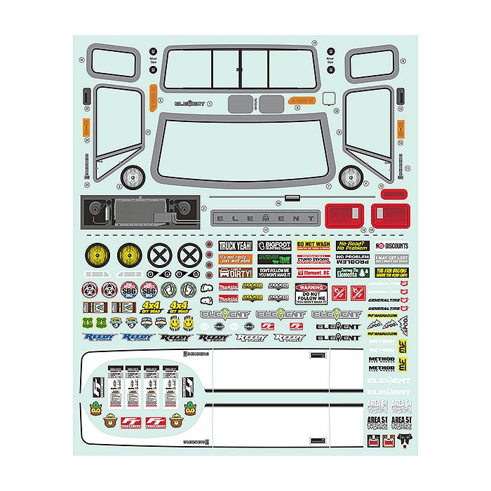 Element RC Sendero Hd Decal Sheet