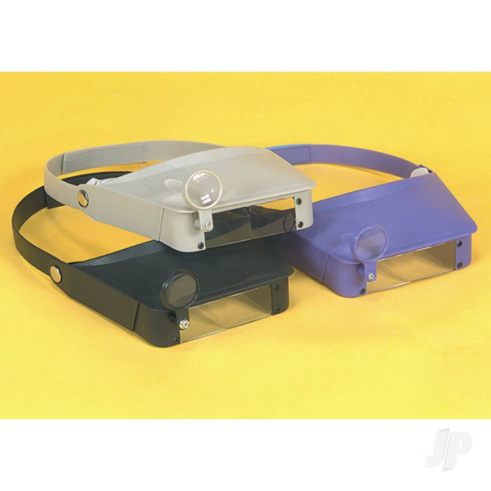 Excel MagniVisor Deluxe Head-Worn Magnifier with 4 Different Lenses, Purple (Boxed) 