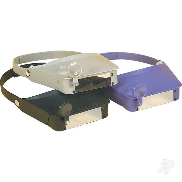 Excel MagniVisor Deluxe Head-Worn Magnifier with 4 Different Lenses, Purple (Boxed) 